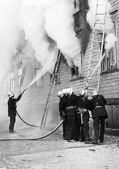 Brand på Sommargatan år 1961